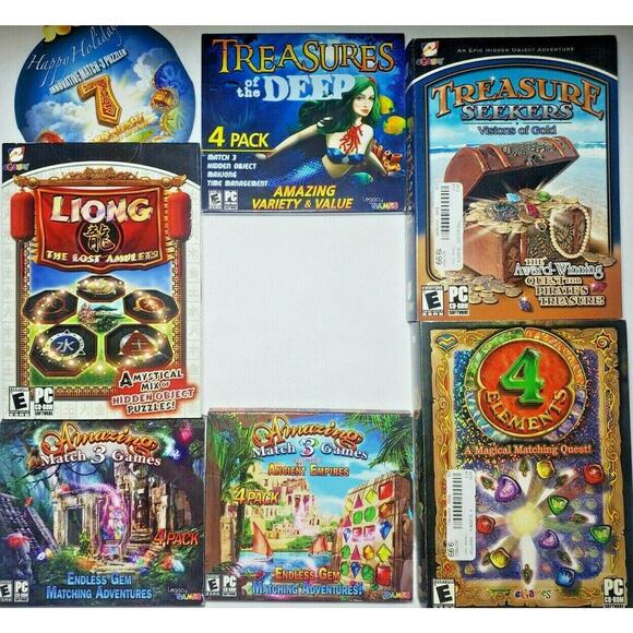 Lot of Jewel Gem Match Quest Collection Mahongg Computer PC Games CD-ROM Windows - Picture 9 of 9